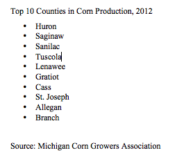 Table via Michigan Corn Growers Association
