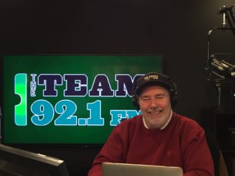 Jack Ebling poses in the studio at The Team 92.1 FM