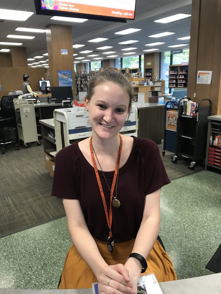 Emma Bunker is a clerk for the Lansing branch of the Capital Area District Library.
