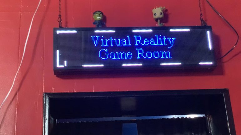 Virtual reality where you can spend some time before your movie, where you can shoot zombies, riding roller coasters and experience a cool escape room. You can spend as little as 15 minutes up to an hour playing various games.