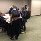 Voters check in at the voting precinct at the MSU Union. Voting at the remained at a steady pace throughout the day Tuesday.