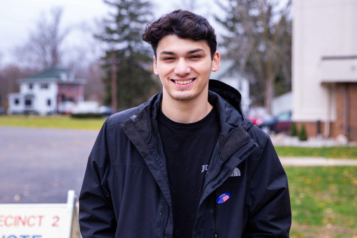 Alex Passick poses for a photo after voting at Precinct 2 in Holt. "I'm a millenial from 2000, I've heard that we have the biggest impact on the actual outcome, so I figured I would try to make an impact," he said. "I wanted to come out here and show that I care about what happens in Michigan. The marjiuana (proposal) seems like it was something that should have been done years ago. It's a little ridiculous how the laws are enforced."