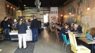 Blue Owl Coffee's REO Town location has an eclectic and artsy aesthetic.