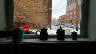 Blue Owl Coffee's first shop sits in the middle of REO Town in Lansing.