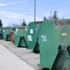 The East Lansing Recycling Drop-off Center provides local residents with pre-sorted recycling bins as a supplement to its single-stream curbside recycling program.