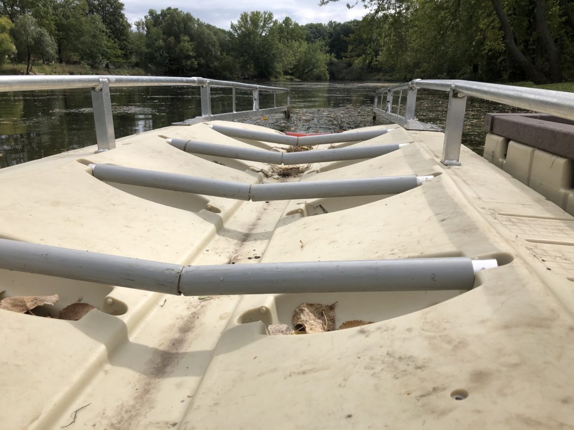 A kayaker’s perspective of the ADA accessible kayak launch at Jaycee Park. Several other communities along the Grand River have also installed similar, if not, identical kayak launches.
