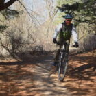 New rider David Ludeke hits the trails on his mountain bike at Luton Park in Rockford.