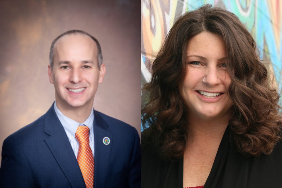 Andy Schor and Kathie Dunbar, courtesy of City of Lansing and Kathie Dunbar