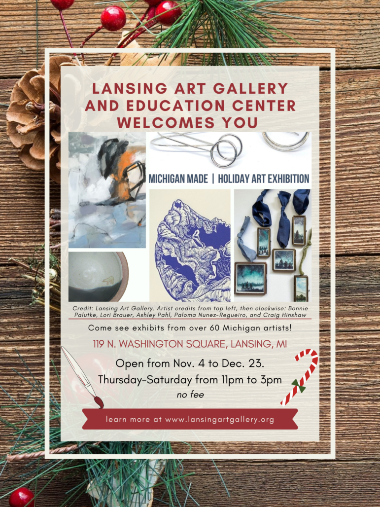 Michigan Made Holiday Art Exhibition Flyer
