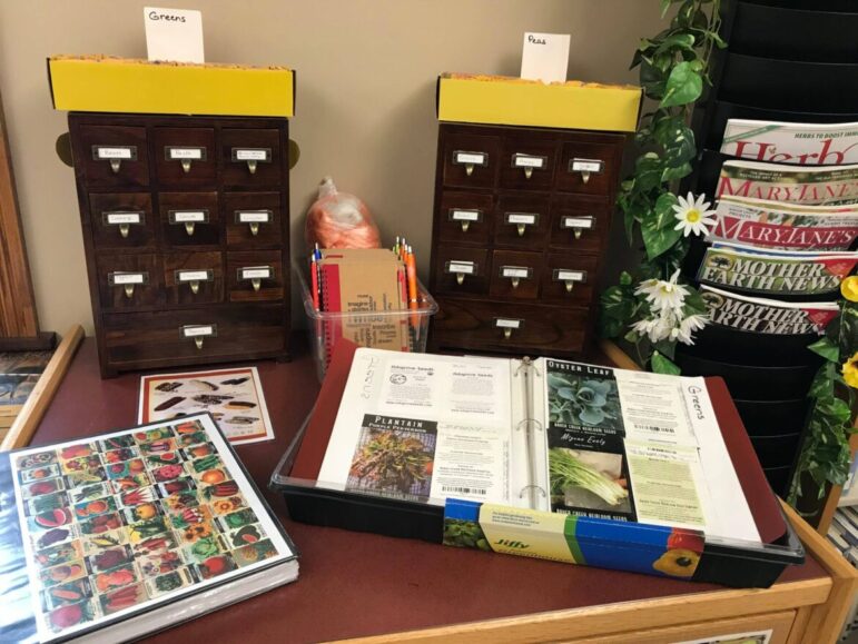 The seed library at the Lucile E. Dearth Union Township Library in Union City provides seeds and other gardening resources