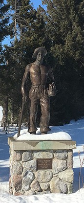 This statue pays tribute to the work of the Civilian Conservation Corps at North Higgins Lake State Park.