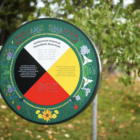 Northern Michigan University’s Land Acknowledgement sign on the Marquette campus