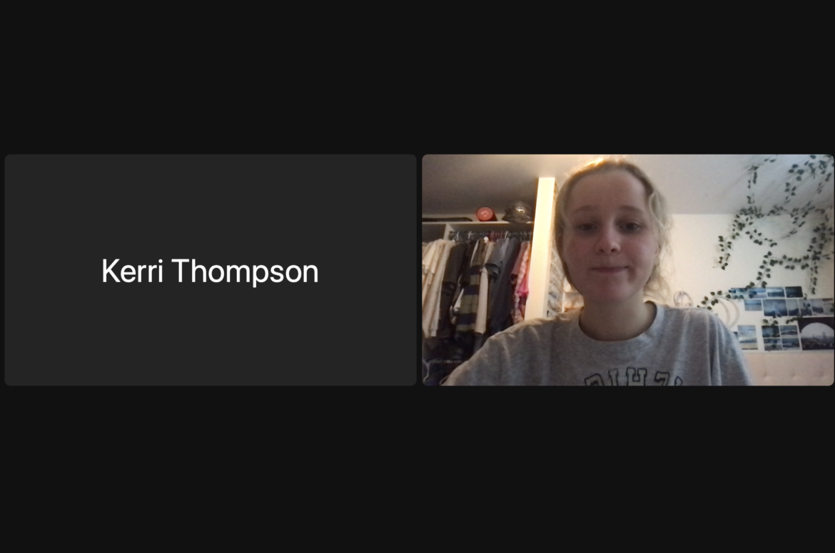 Screenshot of zoom screen between Kerri Thompson and Audrey Richardson