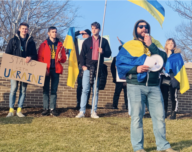 Ukranian students rally