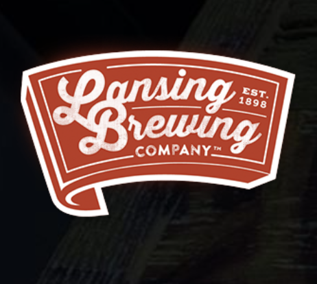 Lansing Brewing Company logo, red on black