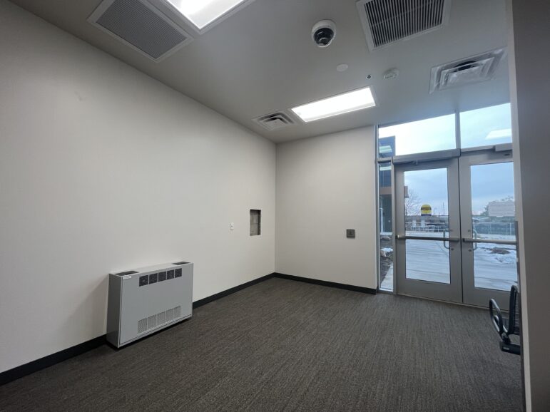Photo of the 24 hour vestibule that the vending machine will be located.