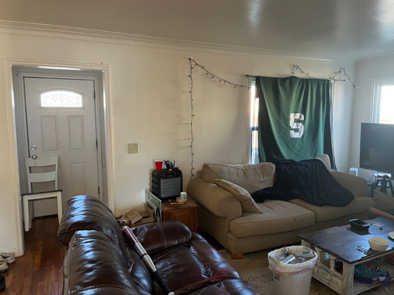 A picture inside a house on the morning of February 14th, the day after the tragic shooting that took place on the campus of Michigan State