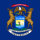 Michigan’s state flag is based on the state’s 1835 coat of arms.