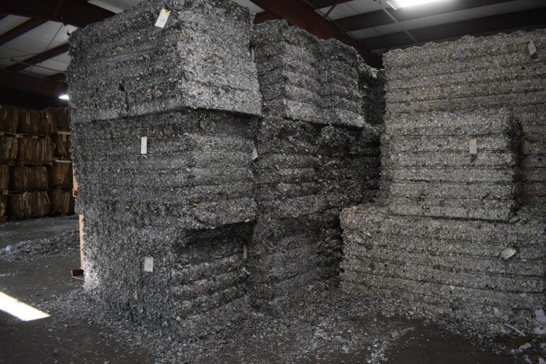 A collection of paper bales