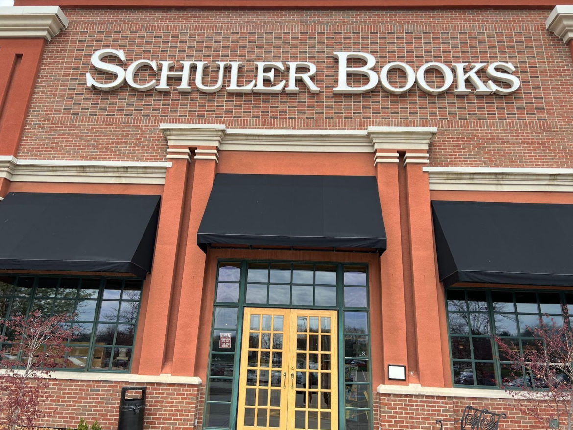 The front entrance to Schuler Books at the Meridian Mall.