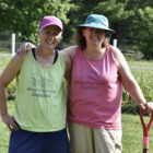 Mary Ann Cleary, left, the director of the House Fiscal Agency, and Saundra Dunn, a retired school psychologist, own a daylily farm in Dansville.