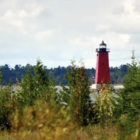 Manistique East Breakwater Light is on the National Register of Historic Places.