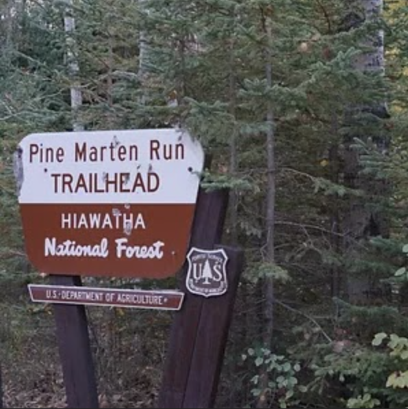 The 26-mile Pine Marten Run Trail is in the Hiawatha National Forest’s Ironjaw Semi-Primitive Area. Credit.